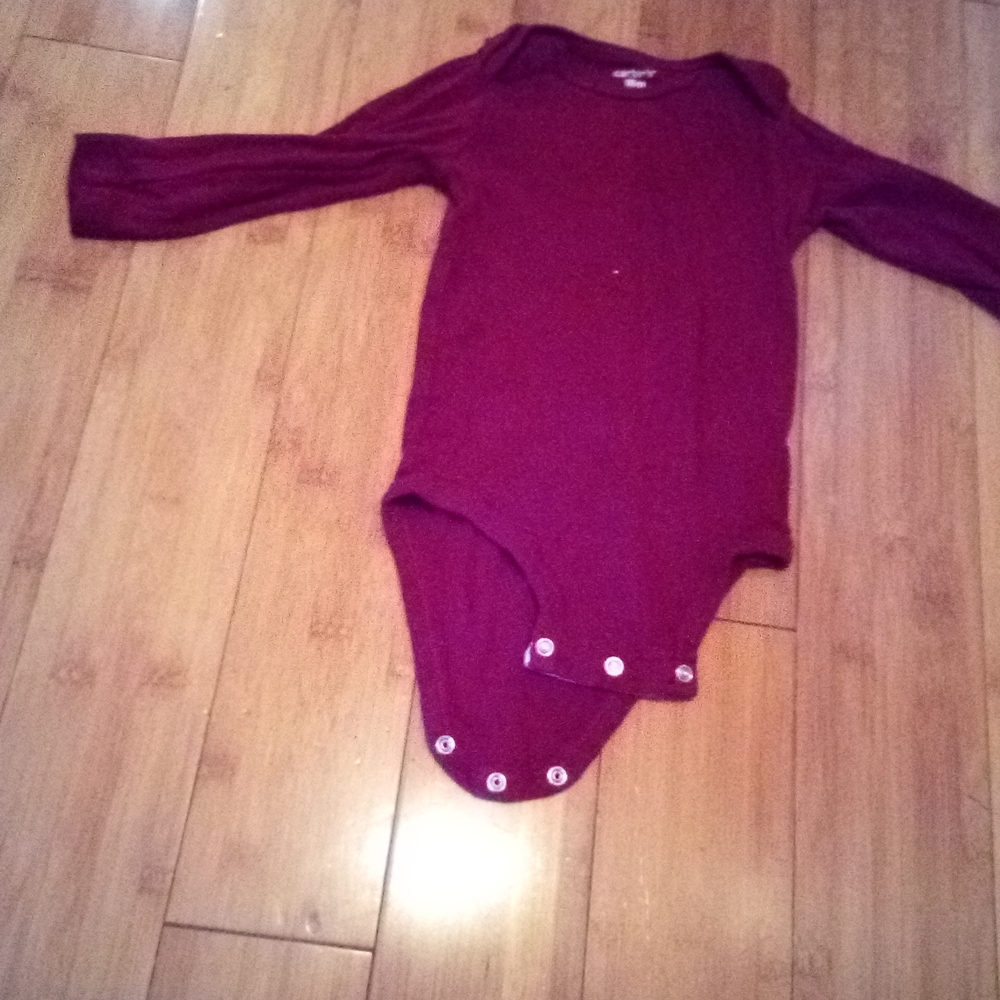 Carter's Maroon Long Sleeve One Piece
